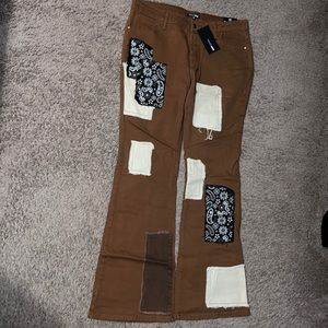Make It Your Own Low Rise Patchwork Jeans